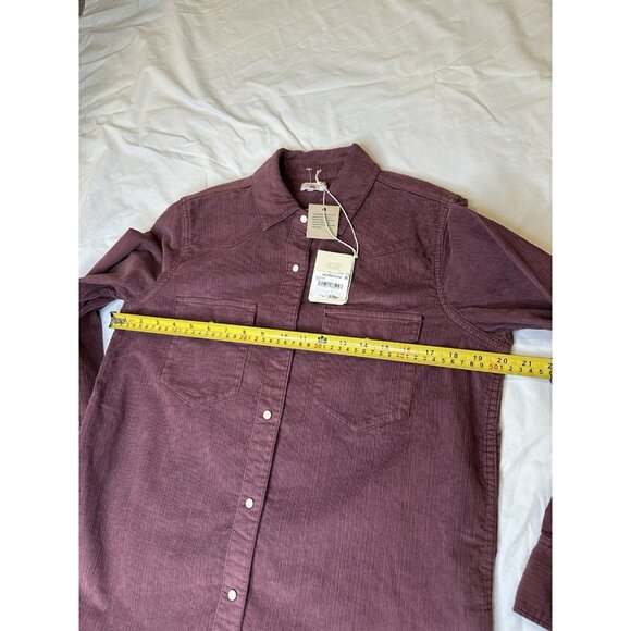 Faherty Women’s Stretch Western Shirt Catawaba Grape Purple Corduroy S NWT - Picture 7 of 9